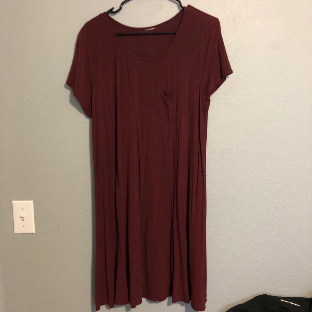 Red swing dress